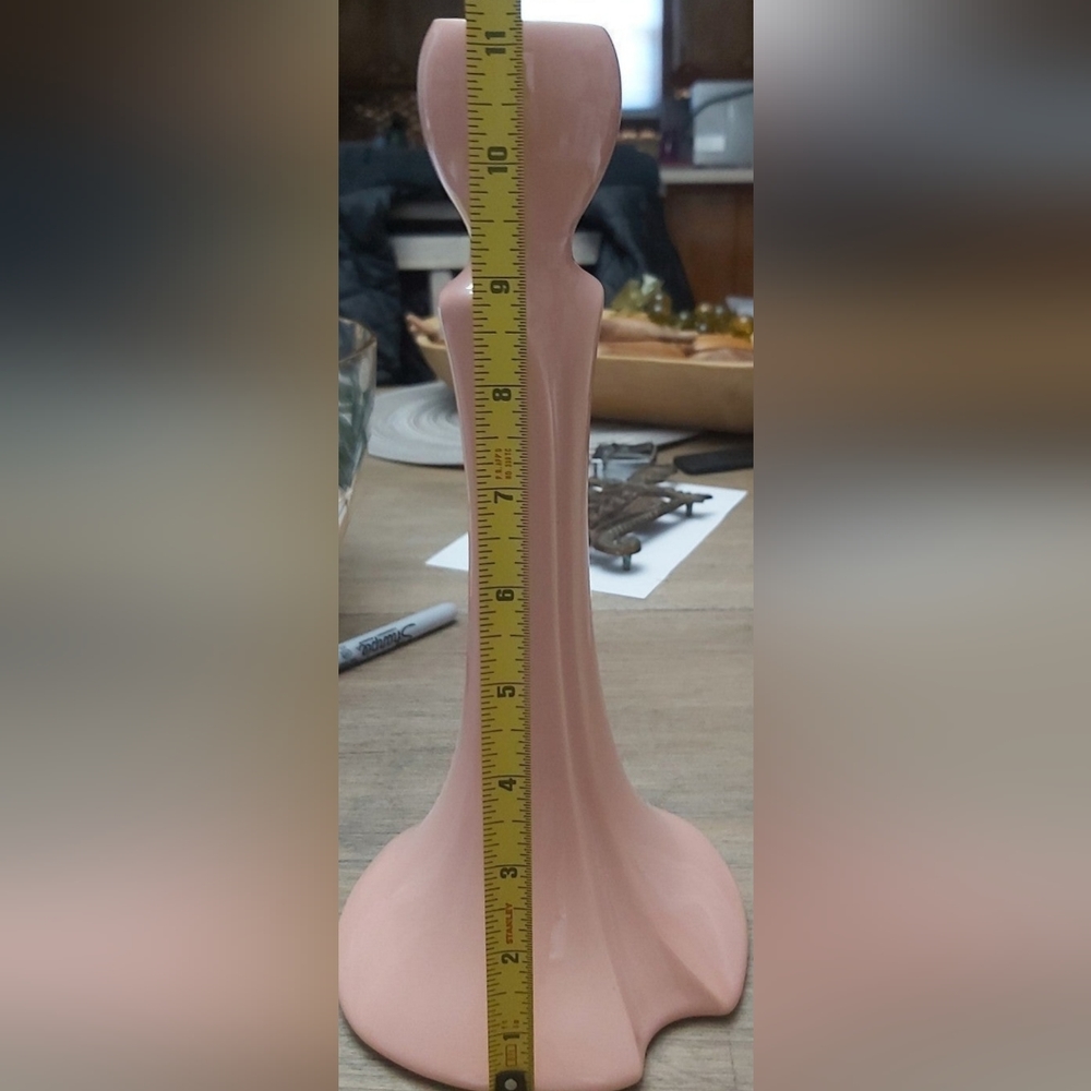 Heager pink candlestick - Picture 2 of 6